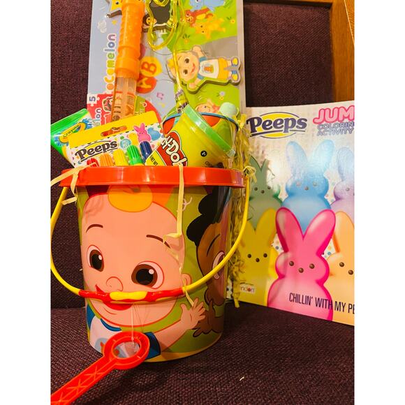 Cocomelon, sand bucket, Easter, bundle, five piece wooden puzzle, Cocomelon - Picture 2 of 3